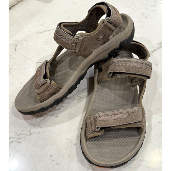 Teva Men's Hudson Bungee Cord Brown Suede Hiking Sandals 1002433 SZ 9 - Picture 3 of 8